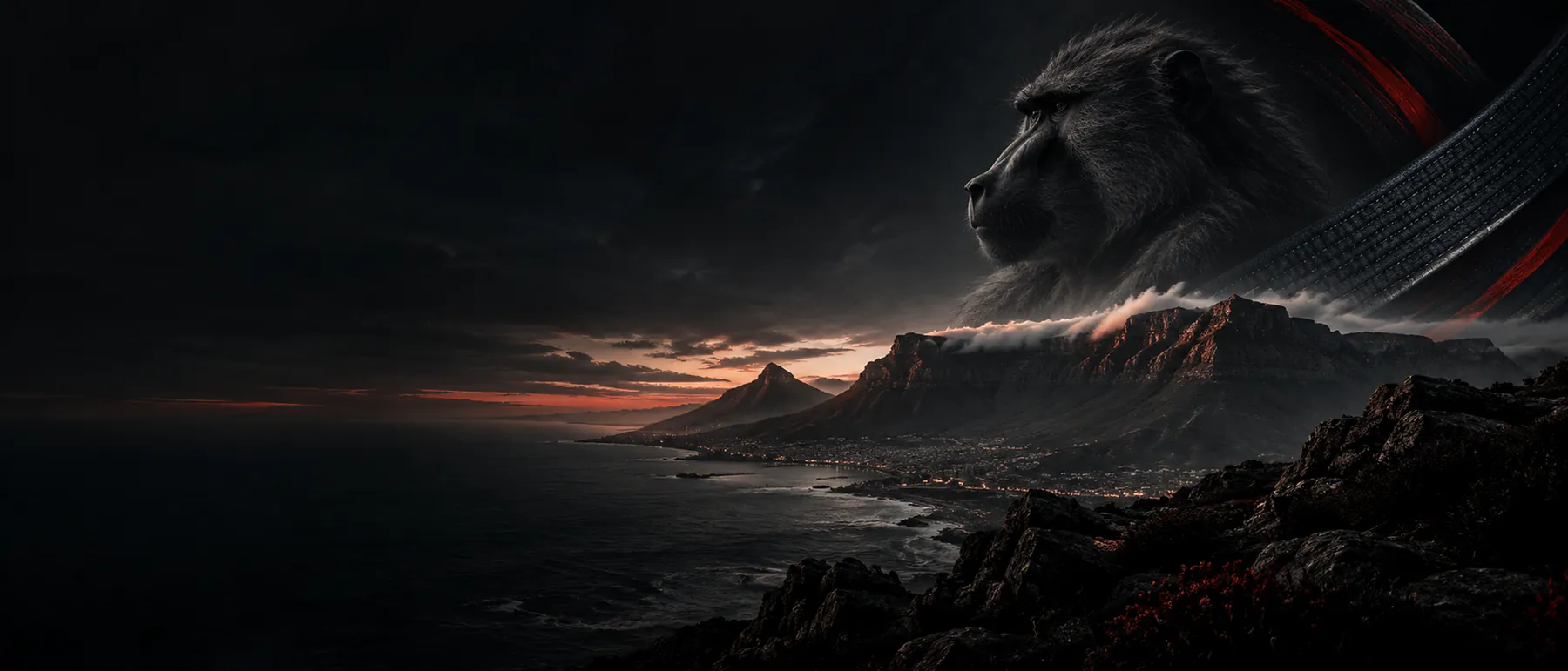 Western Cape mountains and coastline.
