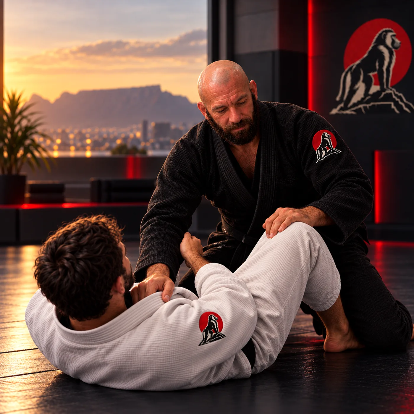 Professor Saul Abelson coaching a private Jiu-Jitsu student.
